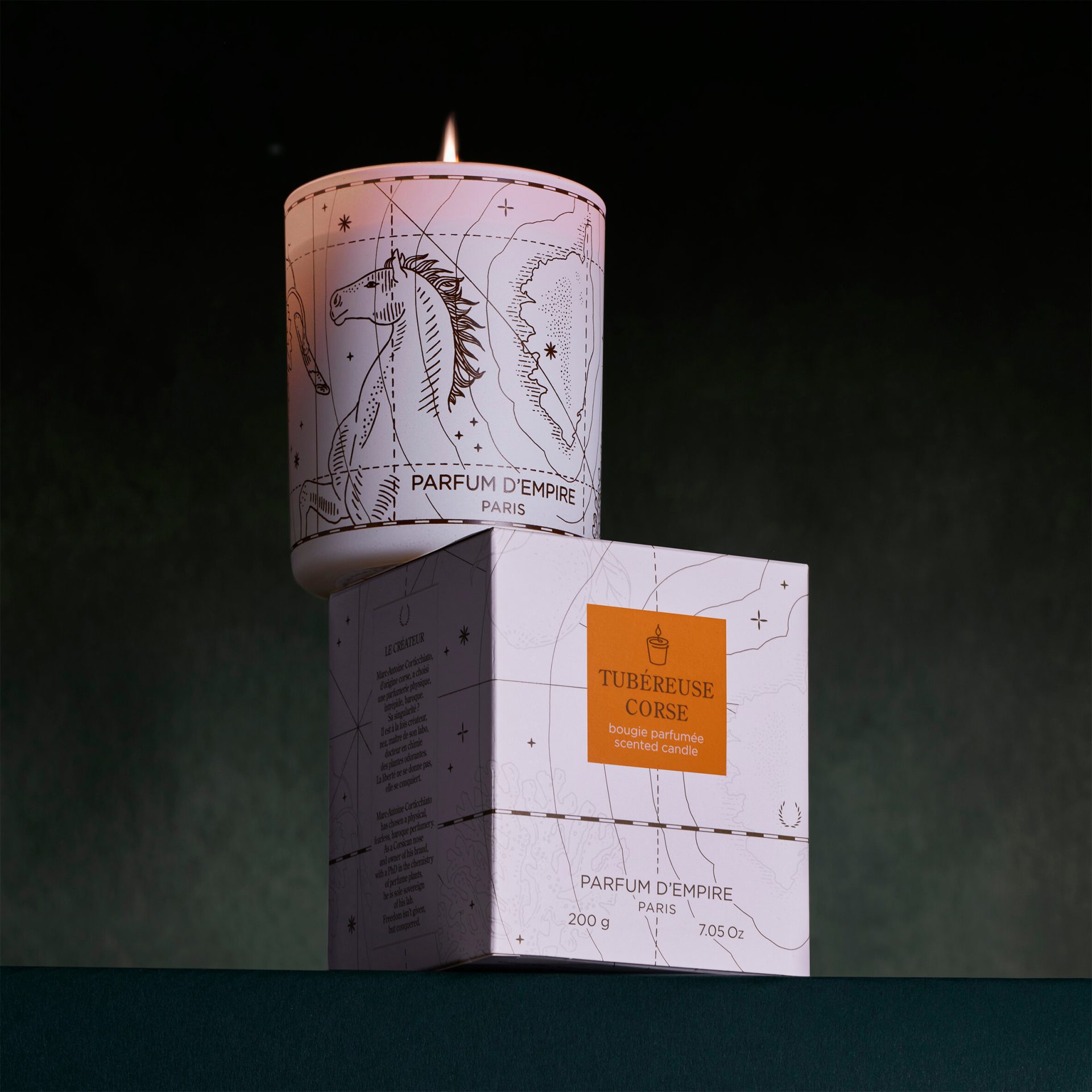 Bougie tubereuse corse - parfum d'empire